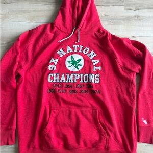 HOMAGE Red Pullover Hoodie with Drawstring Hood
